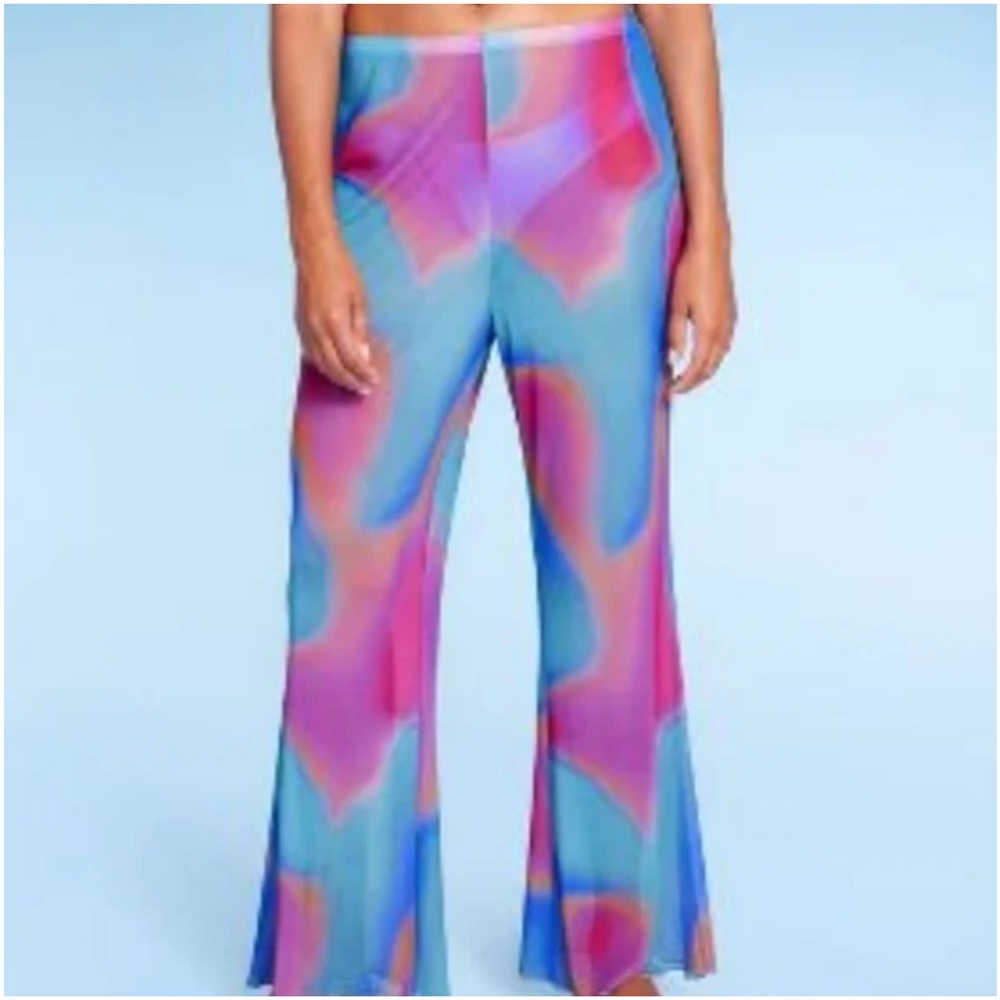 Women’s Wild Fable Mesh Cover-up High Waisted Flare Pants